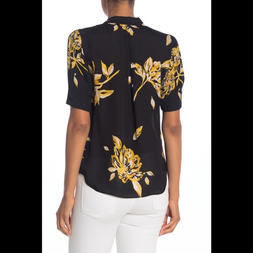 NWT Joie Ance Sleeve Floral Print Silk Blouse Sz L - Picture 2 of 2